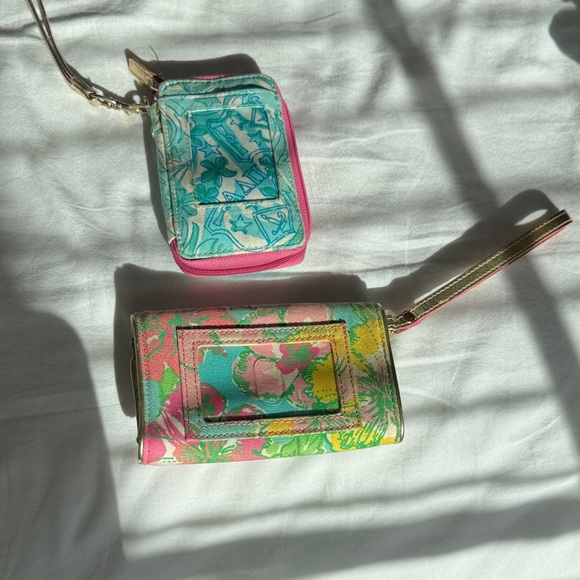 Lilly Pulitzer Pink and Green Floral Wristlet Set - Picture 5 of 7